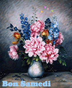 Gif animé Bon samedi fleurs